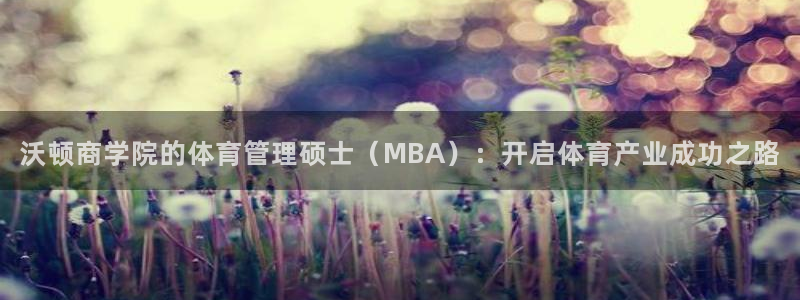必一运动体：沃顿商学
